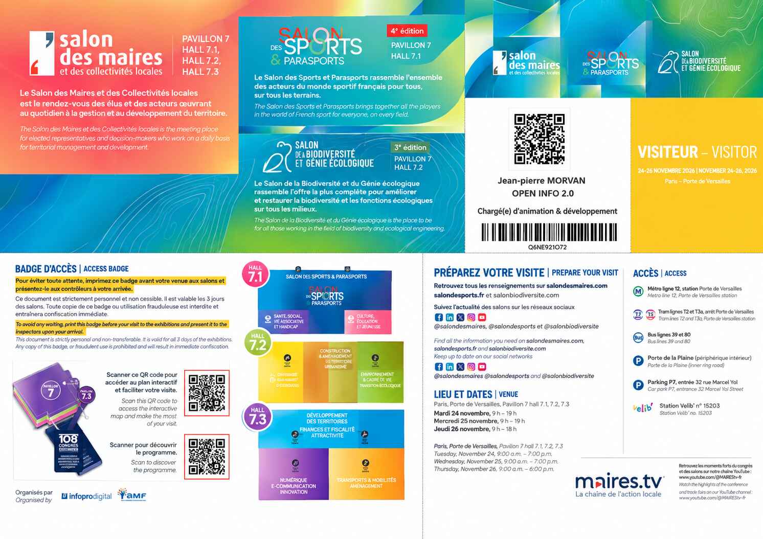 Salon des Maires et des Collectivités locales 2026 (32ème édition) du 24 au 26 novembre 2026